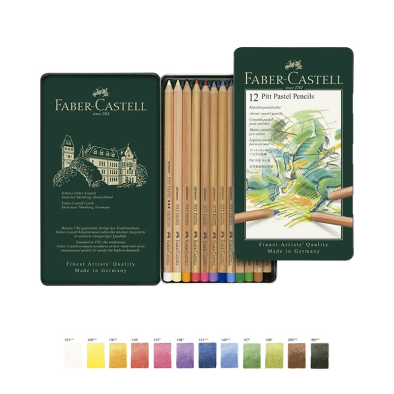 Crayon pastel Pitt 12 couleurs – Set Artiste Faber-Castell – Image 2