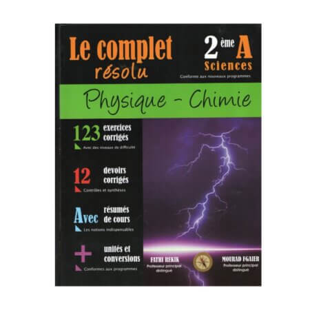 Couverture du livre Complet Résolu Fathi Rekik PC 2ème (Physique-Chimie 2ème année secondaire).