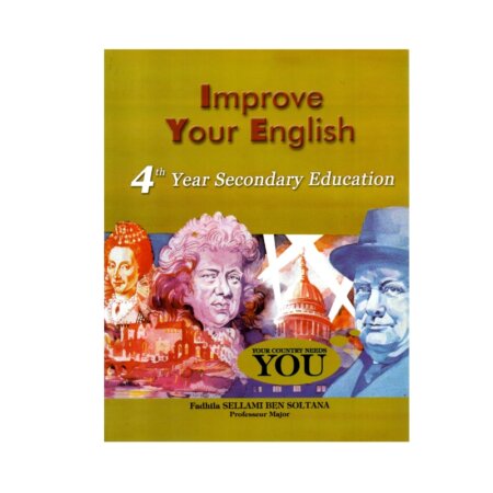 Couverture du manuel de révision Improve Your English 4 BAC. Guide complet pour la Grammaire, le Vocabulaire et l'Expression Écrite pour l'examen d'Anglais.