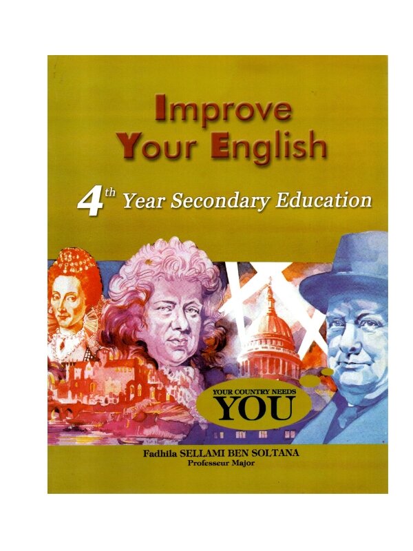 Couverture du manuel de révision Improve Your English 4 BAC. Guide complet pour la Grammaire, le Vocabulaire et l'Expression Écrite pour l'examen d'Anglais.