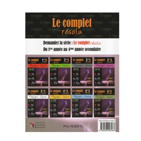 Couverture du livre Complet Résolu PC Mourad Fathi 3ème Tech T1 (Physique-Chimie 3ème Sciences Techniques).