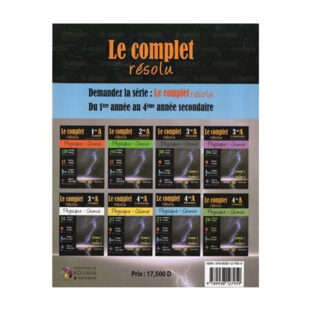 Couverture du livre Complet Résolu PC Bac Maths T2 (Physique-Chimie 4ème Sciences Mathématiques, Tome 2).