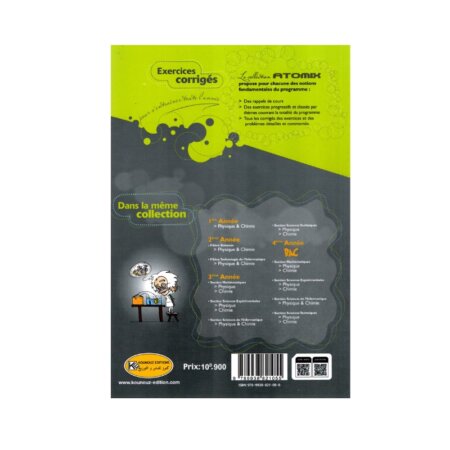 ATOMIX Chimie Bac Techniques Corrigé - Livre de Chimie (Acides-Bases, Oxydoréduction) pour la Section Sciences Techniques