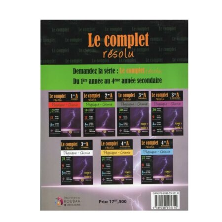 Couverture du livre Complet Résolu Fathi Rekik PC 2ème (Physique-Chimie 2ème année secondaire).