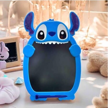 Tablette Écriture LCD Stitch (bleue) utilisée pour le dessin et le gribouillage, jouet zéro déchet.