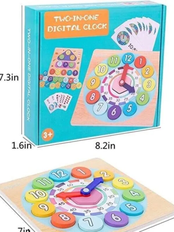 Emballage du jeu "Two-in-One Digital Clock" pour enfants de 3 ans et plus