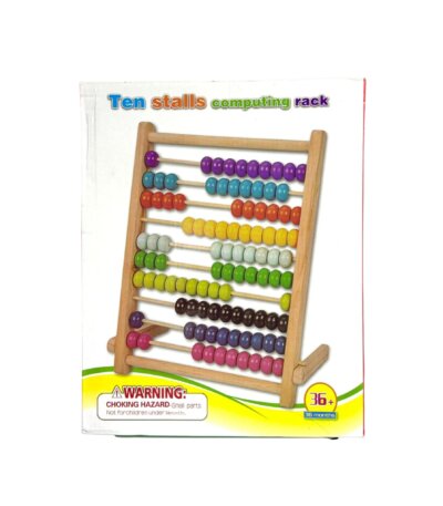 Vue avant de la boîte du Boulier, indiquant l'âge cible (36+ mois) et l'avertissement de sécurité (petites pièces).