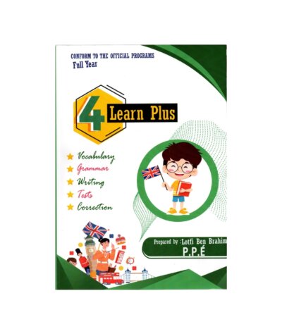 Couverture du livre parascolaire Learn Plus 4ème Anglais Workbook par Lotfi Ben Brahim pour la Tunisie