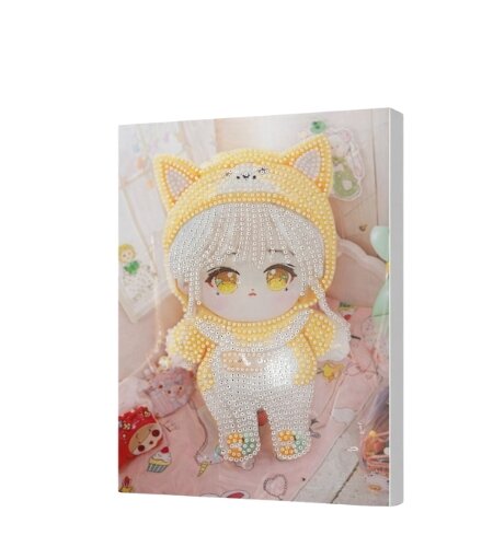 Kit Diamond Painting Bébé Chat Jaune (24x30CM), broderie diamant Tunisie