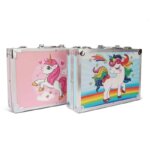 Valise de Peinture Licorne 145 pièces fermée en aluminium rose Tunisie