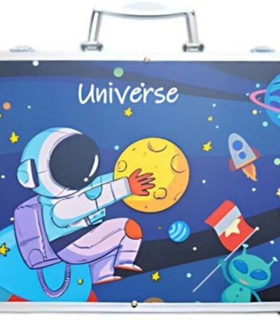 Valise de peinture en aluminium thème Astronaute Universe 145 pièces pour enfant