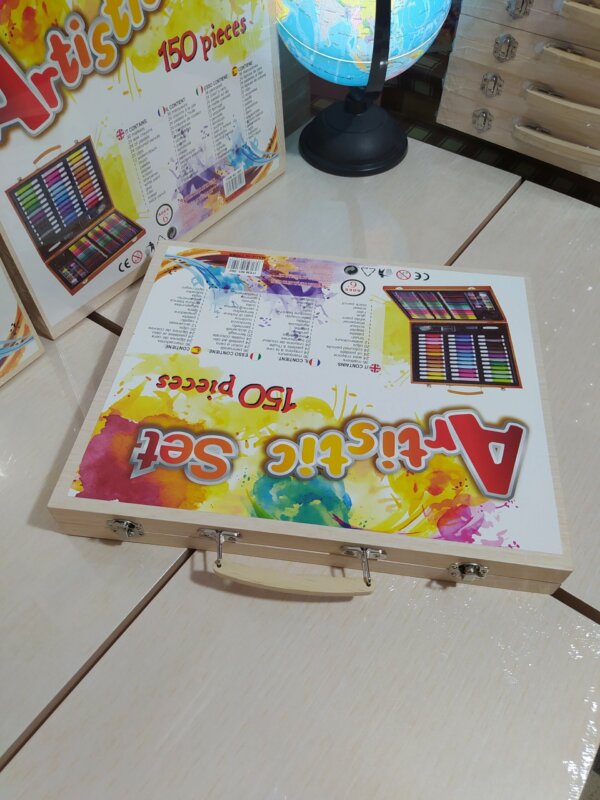 Valise de Peinture 150 pcs coffret bois dimensions 36.7x30cm Tunisie