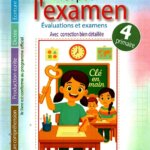 Couverture d’un manuel scolaire « Clé en main – Prêt pour l’examen » pour la 4e primaire, montrant une élève souriante tenant une grande clé en forme de cœur et écrivant à son bureau, avec deux autres élèves derrière elle dans une salle de classe