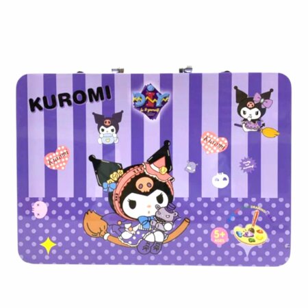 mallette de loisirs créatifs violette sur le thème de Kuromi