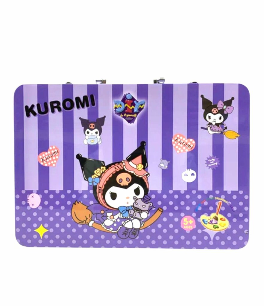 mallette de loisirs créatifs violette sur le thème de Kuromi