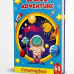 Ce produit est le livre de coloriage "Space Adventure" pour enfants, conçu pour stimuler l'imagination avec des scènes d'exploration spatiale.