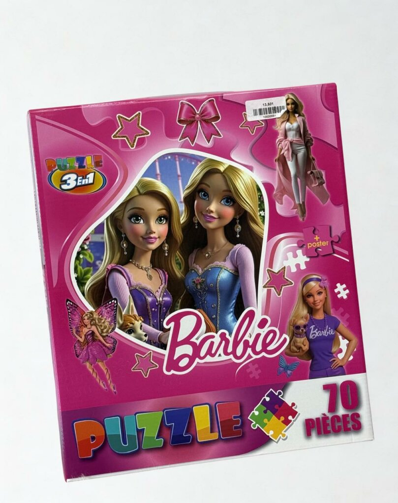 puzzle barbie 70 pièces captivant pour développer la concentration des filles