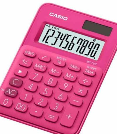 Calculatrice de bureau rose Casio MS-20UC