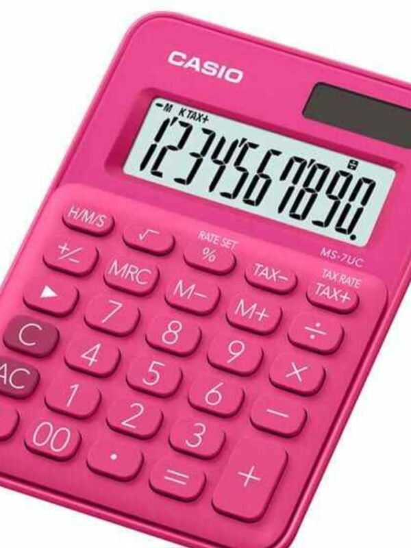 Calculatrice de bureau rose Casio MS-20UC