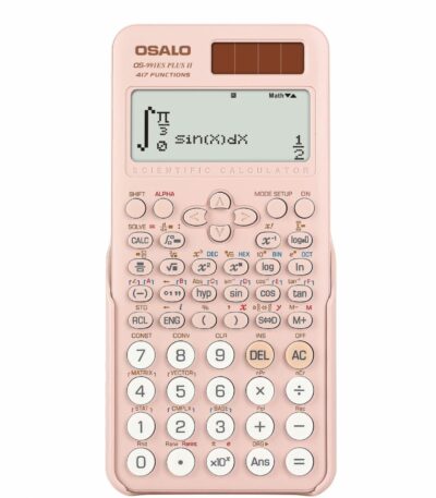 calculatrice scientifique rose de la marque OSALO, modèle OS-991ES PLUS II
