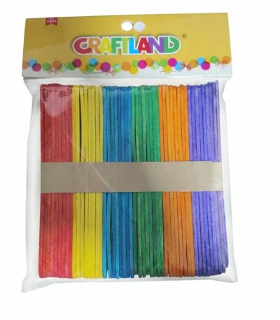 Bâtonnets en bois colorés Craftland - Matériel DIY premium Tunisie