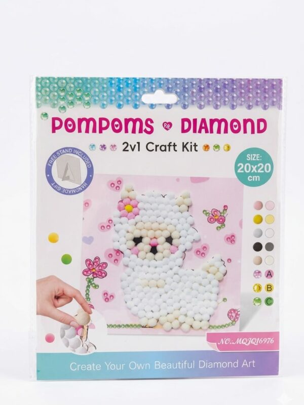 Kit créatif pompons et diamants - Activité mixte tactile et brillante Tunisie.
