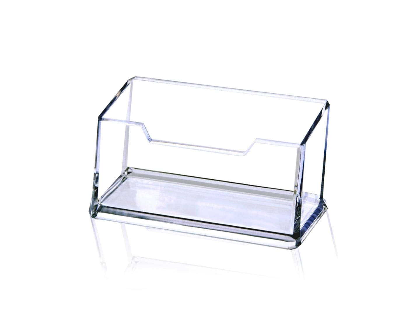 Porte-Cartes de Visite de Luxe – Design Incurvé Cristal Transparent Porte-cartes de visite de luxe en plastique cristal transparent avec un design incurvé ergonomique, offrant une visibilité totale sur les cartes de visite.
