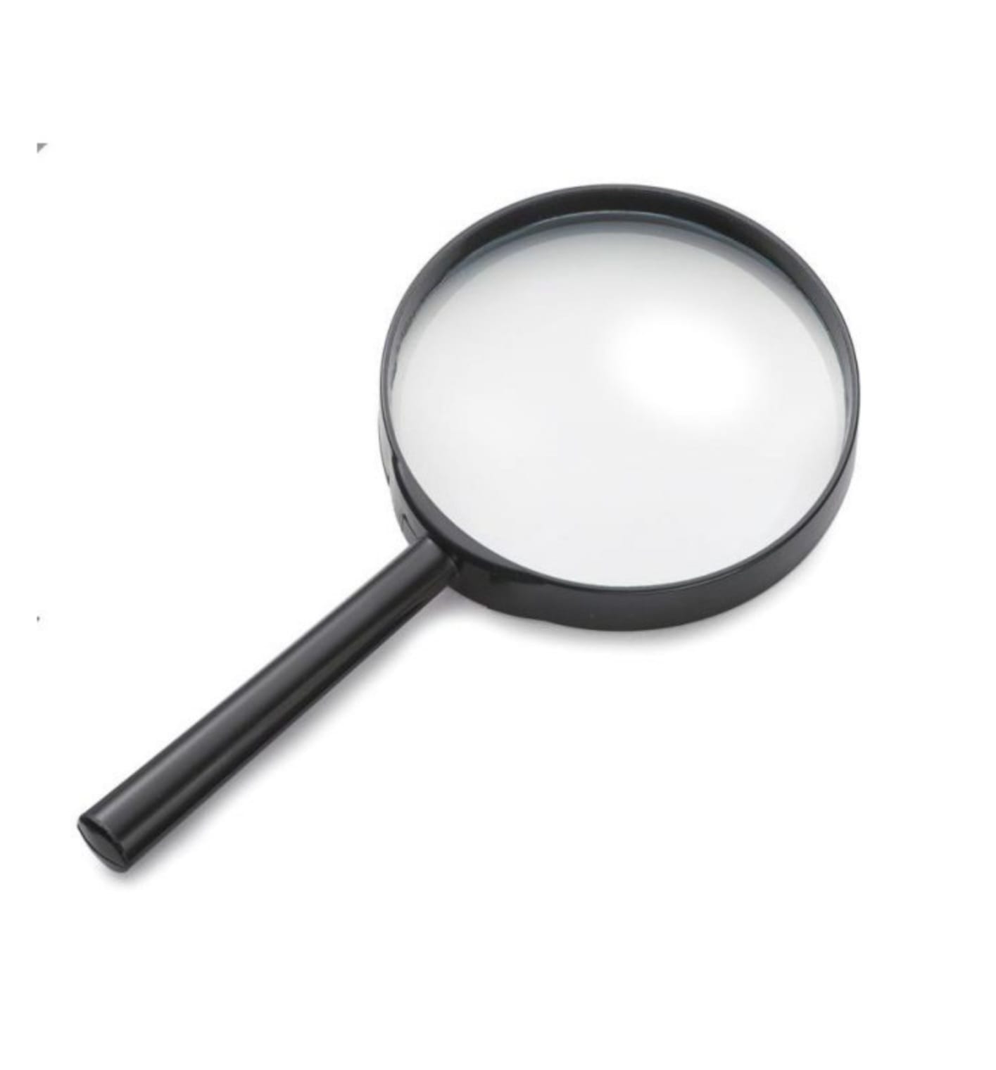 Loupe de Lecture avec Lentille en Verre Haute Qualité - Ø 75mm Loupe à main avec manche droit noir et grande lentille de précision en verre de 75 mm de diamètre.