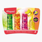 Maped FLUO Peps Mini Friends - Pack de 4 surligneurs