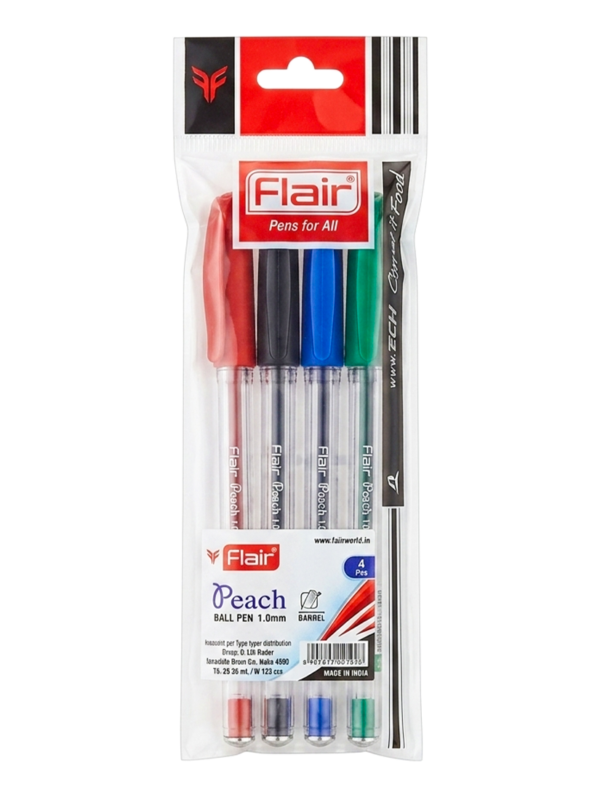 Pochette de 4 stylos 1.0 mm FLAIR couleurs assorties écriture lisse Tunisie