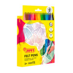 Jovi Feutres de Coloriage Lavables — Pochette de 24 Couleurs, Pointe Fine 2mm