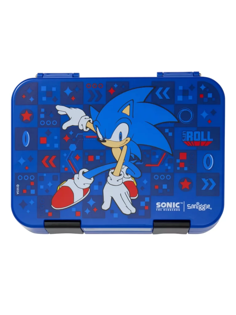 Cette boîte à lunch bento moyenne Smiggle Sonic the Hedgehog est idéale pour séparer les repas de vos enfants