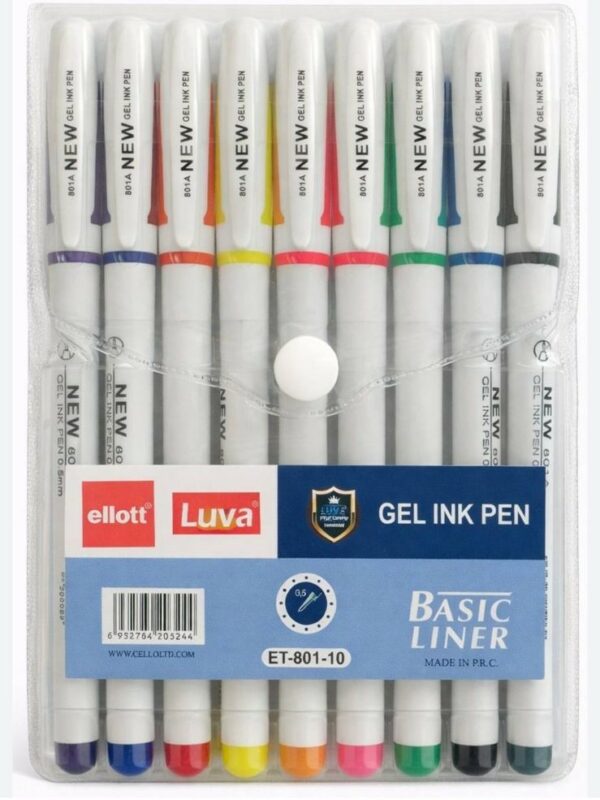 Pochette de 10 stylos à encre gel Luva 0.5 mm Basic Liner écriture fine Tunisie