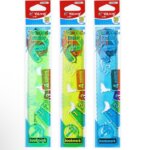 Trois emballages individuels verticaux de la marque Yalong, disposés côte à côte, présentant des règles flexibles de 20 centimètres. En haut de chaque blister rouge, on distingue le logo « Yalong » ainsi qu’une pastille jaune indiquant « 20 cm ».