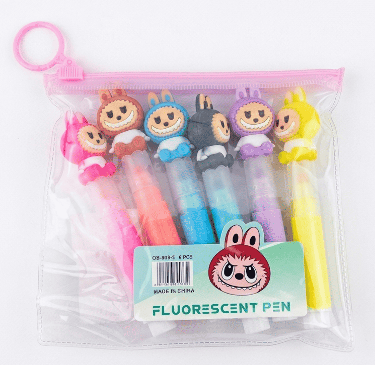 BLS_6_Highlighters_Labubu_QB-808-5 BLS 6 Highlighters Labubu QB-808-5 – Image 1