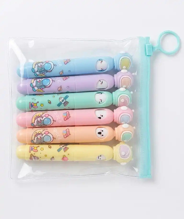 6 Mini Highlighter Pastel Space DL-626-C