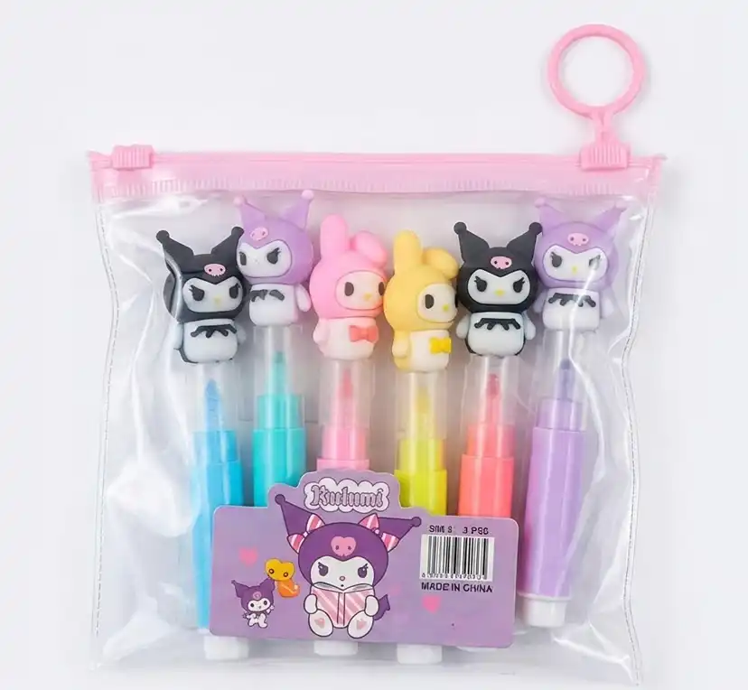 6 Mini Highlighter Kuromi 808-6