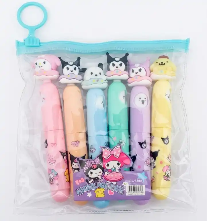6 Mini Highlighter Sanrio & Friends DL-626A