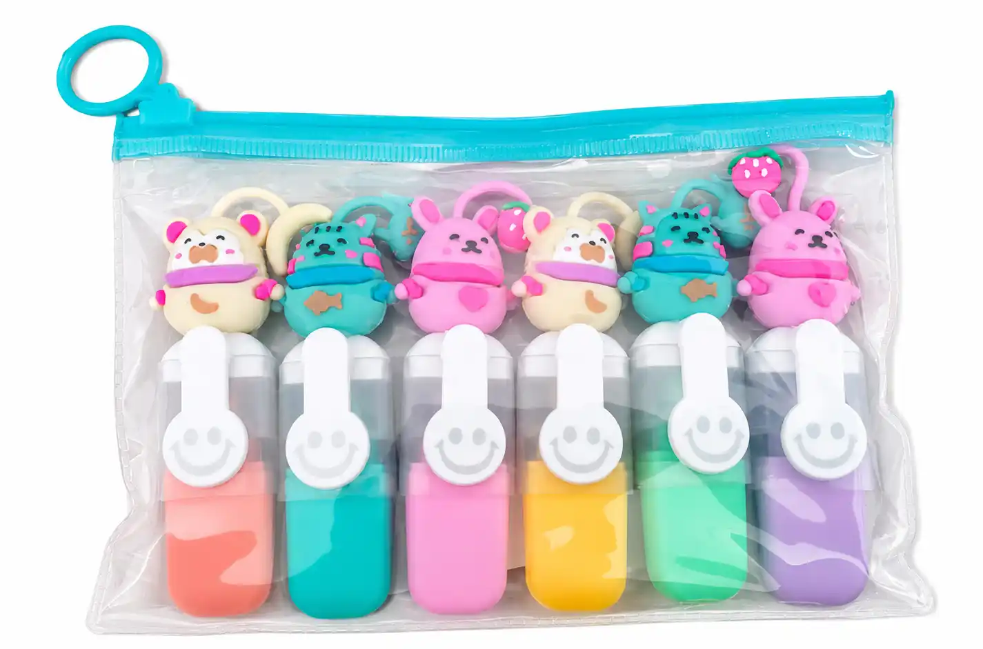 6 Mini Highlighter Animaux Fruités SY-709-25