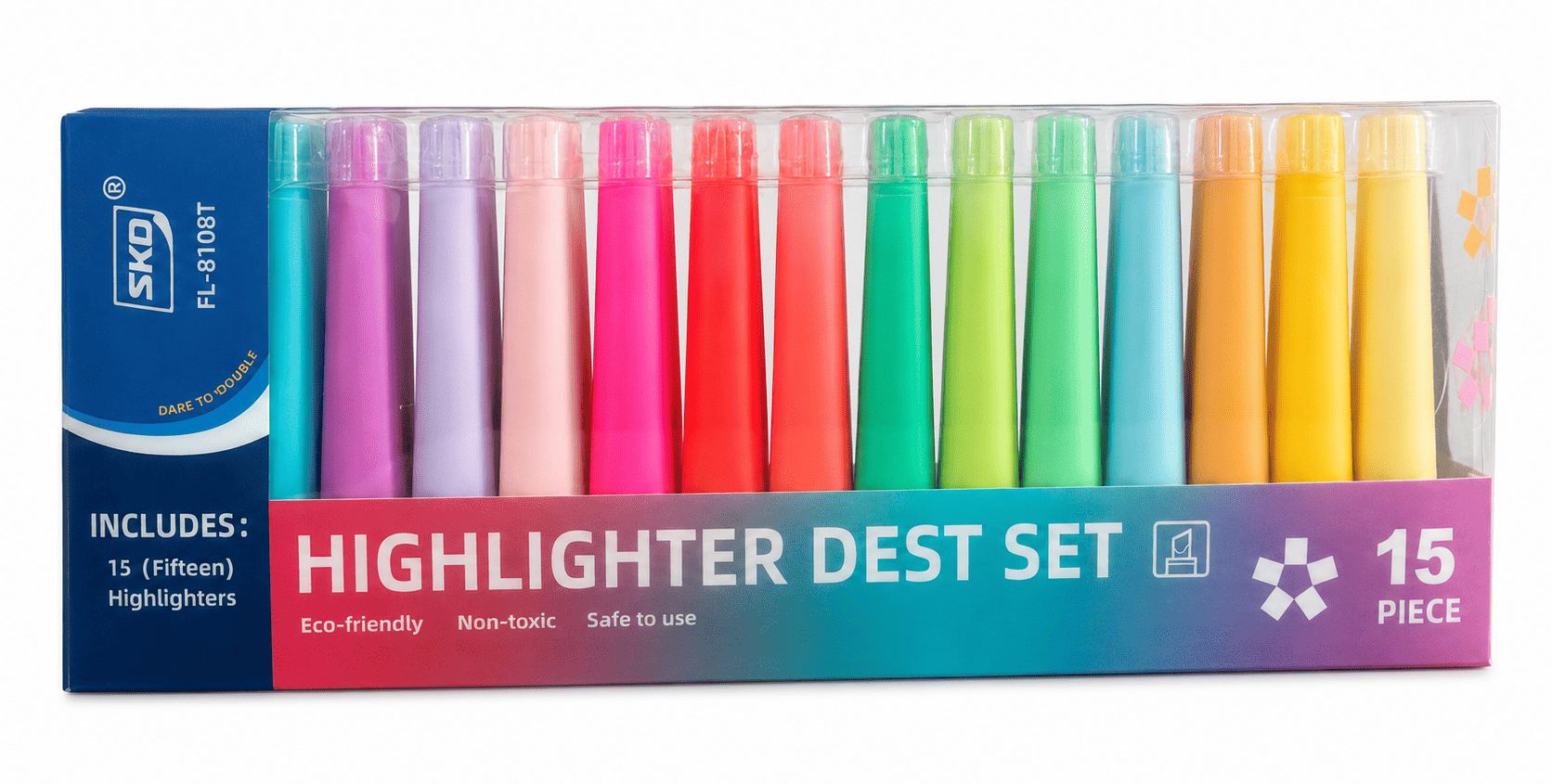 BOX_15_HIGHLIGHTERS_FULL_COLOR_FL-8108T BOX 15 HIGHLIGHTERS FULL COLOR FL-8108T – Image 1