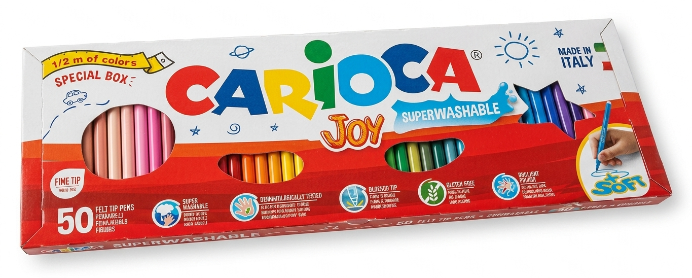 Carioca_Feutres_de_Coloriage_Joy_Super_Lavable _50_Pcs Carioca Feutres de Coloriage Joy Super Lavable / 50 Pcs – Image 1