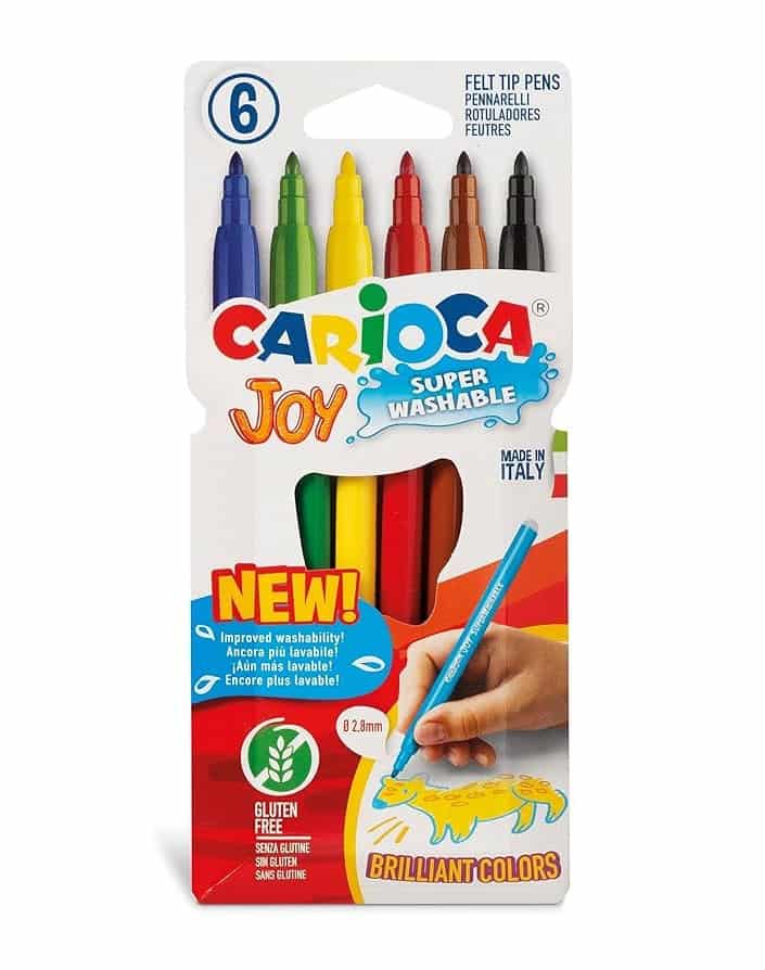 Carioca Feutres de Coloriage Joy Super Lavable 2.8 mm  / 6 Pcs – Image 1