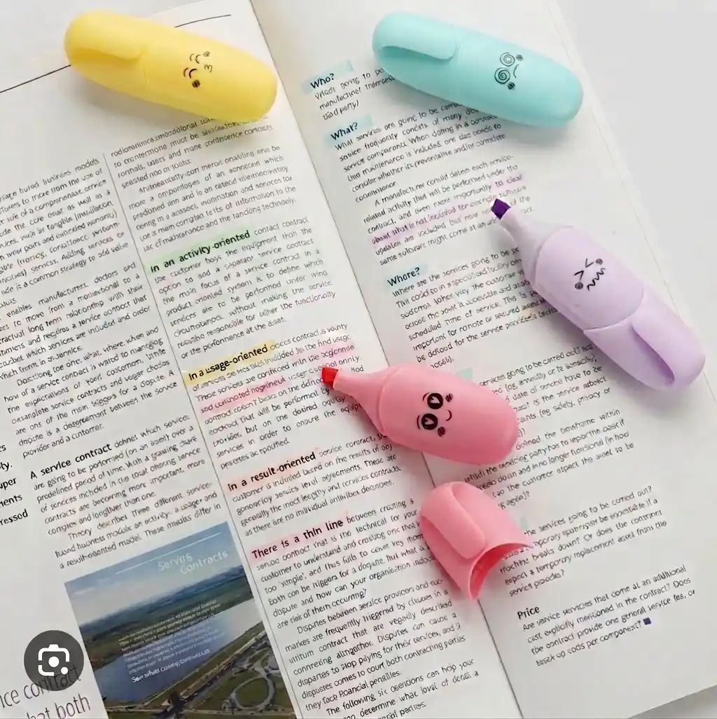 4 Mini Surligneurs Enlegend Pastel Smile