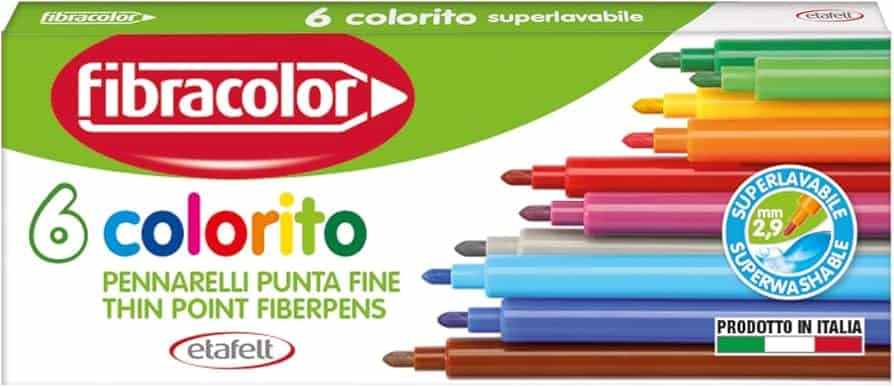 Feutres_Fibracolor_Point_Fine_2,9_mm_6_Pcs Feutres Fibracolor Point Fine 2,9 mm / 6 Pcs – Image 1