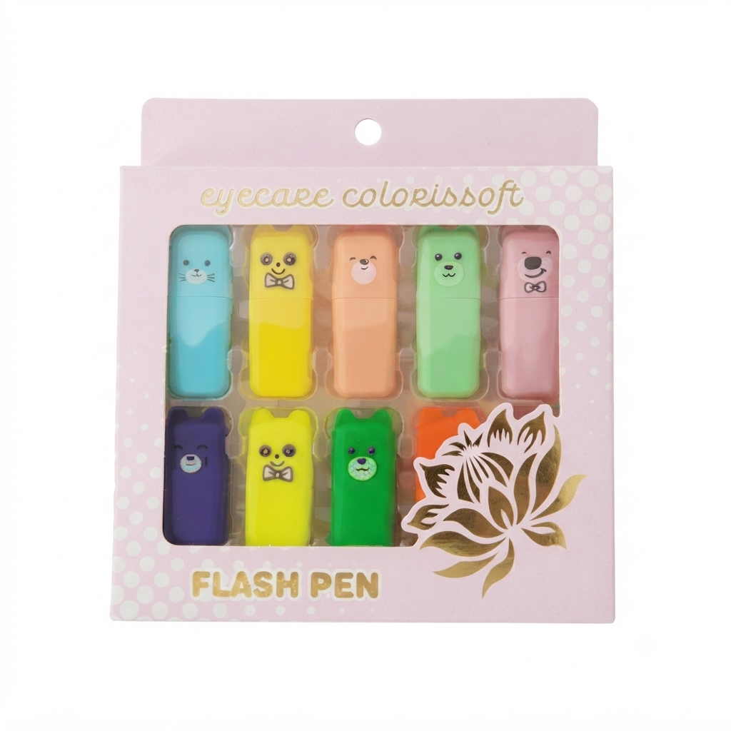Gemini_Generated_Image_m6iksym6iksym6ik Pack de 10 Mini Surligneurs Flash Pen – Image 1