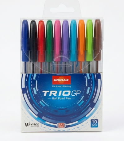Pochette de 10 Stylos Trio GP 1.0MM - Unimax