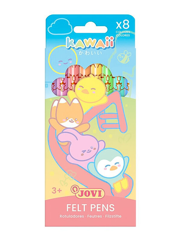 Pochette de 8 feutres pastel jovi couleurs kawaii encre lavable Tunisie