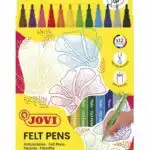 Pochette De 12 Feutres Jovi FELT PEN pointe fine 2 mm