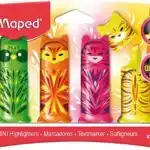 Maped FLUO Peps Mini Friends - Pack de 4 surligneurs