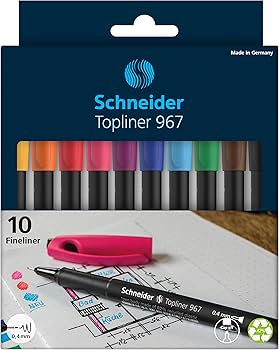 Pack_de_10_Feutres_fin_Schneider_Topliner_967 Pack de 10 Feutres fin Schneider Topliner 967 – Image 1